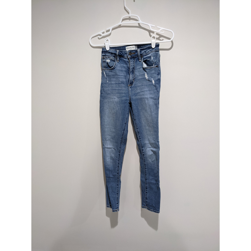 Abercrombie and Fitch Super Skinny Ankle High Rise Jeans Size 24 - Picture 1 of 6